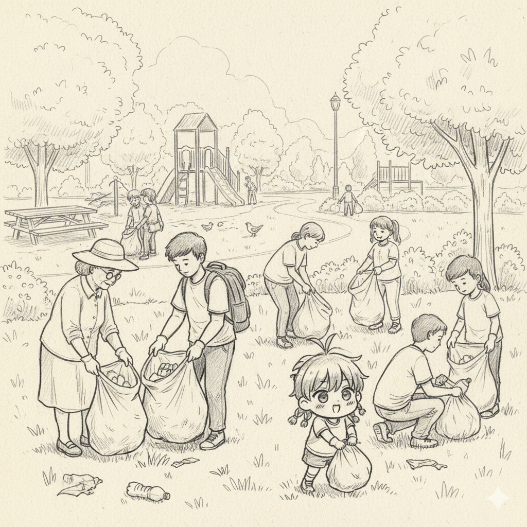 町内清掃（上三枚町自治会）